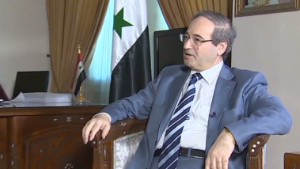 Syrian Deputy Foreign Minister Faisal Mekdad in a 2013 interview with CNN.