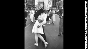 Alfred Eisenstaedt&#39;s photograph of an American sailor kissing a woman in Times Square became a symbol of the excitement and joy at the end of World War II. The Life photographer didn&#39;t get their names, and several people have claimed to be the kissers over the years.&lt;a href=&quot;http://www.usni.org/store/books/aircraft-reference/american-fighters/kissing-sailor&quot; target=&quot;_blank&quot;&gt; A book released last year&lt;/a&gt; identifies the pair as George Mendonsa and Greta Zimmer Friedman. &quot;Suddenly, I was grabbed by a sailor,&quot; &lt;a href=&quot;http://lcweb2.loc.gov/diglib/vhp/story/loc.natlib.afc2001001.42863/transcript?ID=sr0001&quot; target=&quot;_blank&quot;&gt;Friedman said in 2005&lt;/a&gt;. &quot;It wasn&#39;t that much of a kiss. It was more of a jubilant act that he didn&#39;t have to go back (to war).&quot;