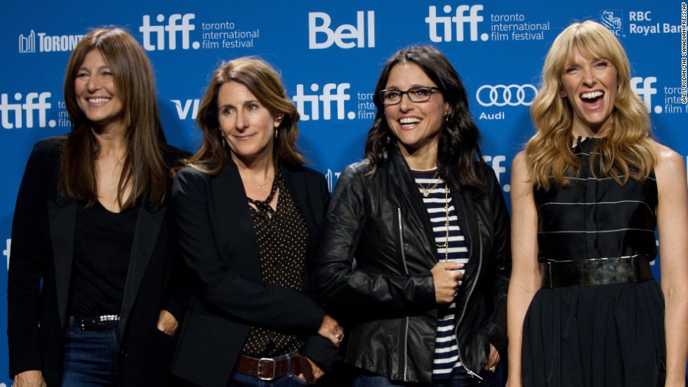 Actress Catherine Keener, from left, director Nicole Holofcener and actresses Julia Louis-Dreyfus and Toni Collette pose for a picture at the photo call for "Enough Said" on September 8.