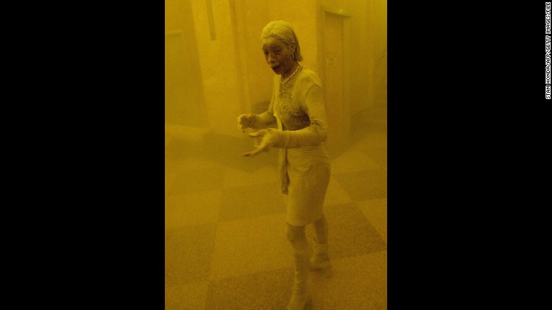 Marcy Borders, later called the &quot;Dust Lady&quot; because of this photo, escapes the North Tower of the World Trade Center after the terrorist attacks on September 11, 2001.