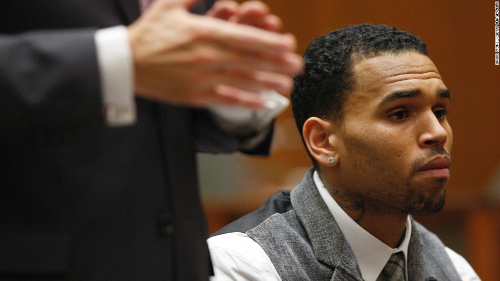 &lt;strong&gt;September 2012: &lt;a href=&quot;http://www.cnn.com/2012/09/25/showbiz/chris-brown-probation-marijuana/index.html&quot;&gt;&lt;/strong&gt;Brown&#39;s streak of glowing probation reports&lt;/a&gt; came to an end on September 5 when the judge lectured him for testing positive for marijuana use in Virginia. The drug test failure did not result in a probation violation, although pot is illegal in Virginia. Brown told authorities he ingested the marijuana in California, where he has a medical marijuana card, according to the judge. Rihanna tweeted to Brown: &quot;I&#39;m praying for you and wishing u the best today!&quot; Brown responded, &quot;Thank u so much.&quot; Here Brown appears in court in September 2013.