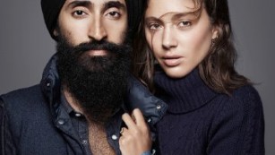 A 2013 Gap ad with Ahluwalia was defaced at a New York subway station.