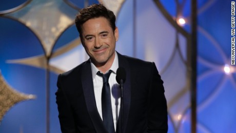 BEVERLY HILLS, CA - JANUARY 12: In this handout photo provided by NBCUniversal, Presenter Robert Downey Jr. speaks onstage during the 71st Annual Golden Globe Award at The Beverly Hilton Hotel on January 12, 2014 in Beverly Hills, California. (Photo by Paul Drinkwater/NBCUniversal via Getty Images)
