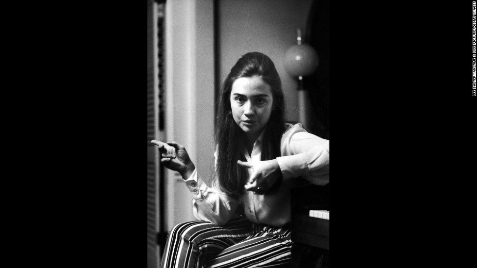 Before she married Bill Clinton, she was Hillary Rodham. Here, Rodham
talks about student protests in 1969, which she supported in her
commencement speech at Wellesley College in Wellesley, Massachusetts.