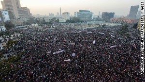 Thousands of Egyptians gather in Cairo&#39;s Tahrir Square during a rally marking the anniversary of the 2011 Arab Spring uprising on Saturday, January 25. A spate of deadly bombings put Egyptian police on edge as supporters and opponents of the military-installed government take part in rival rallies for the anniversary.