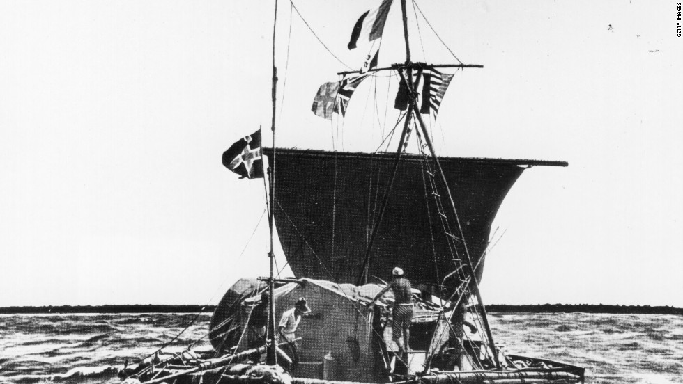 The Kon-Tiki raft in 1947.