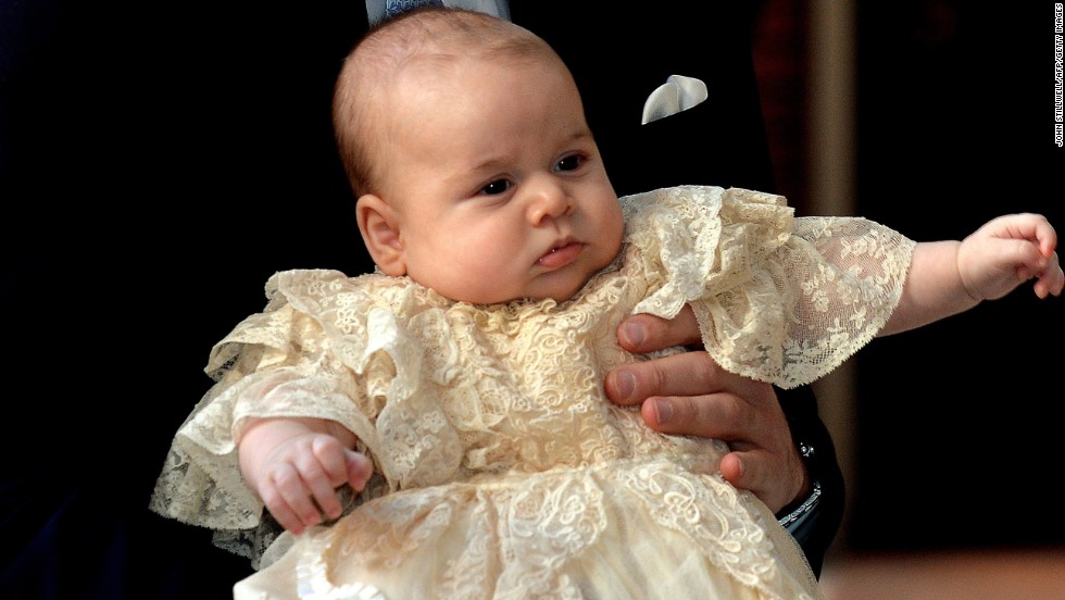 Prince George of Cambridge arrives with parents Prince William, Duke of Cambridge, and Catherine, Duchess of Cambridge, for his christening on October 23, 2013. Buckingham Palace announced on Monday, September 8, that a&lt;a href=&quot;http://www.cnn.com/2014/09/08/world/europe/uk-royal-pregnancy/index.html?hpt=hp_t1&quot;&gt; second baby is on the way for the royal couple.&lt;/a&gt; The child will become fourth in line to the British throne. Take a look through Queen Elizabeth&#39;s family line.