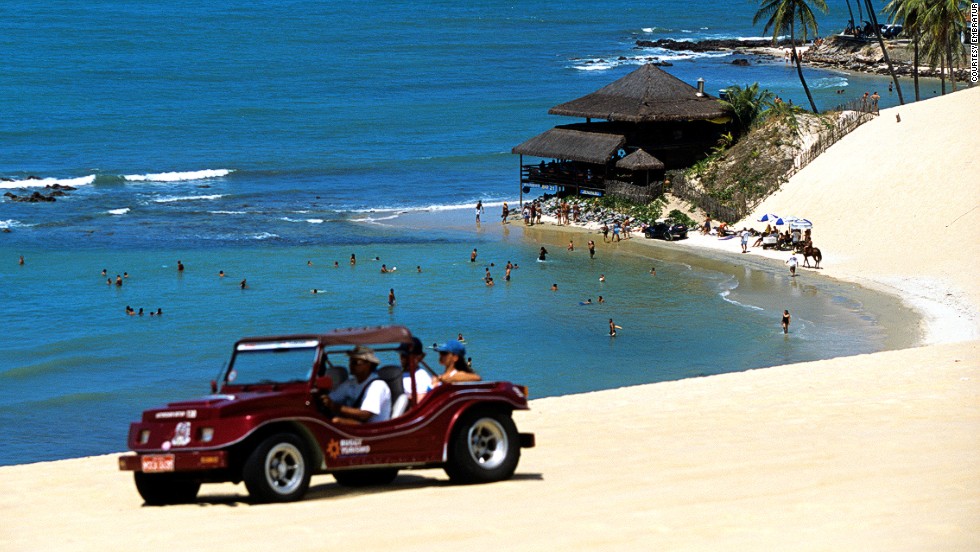 A 15-minute drive north of Natal, the capital of Rio Grande do Norte state, Genipabu is best known for the buggy and camel rides available within the dunes and lagoons. The dunes are always changing, shaped and carved by strong winds along the Rio Grand do Norte coastline. One of the popular local pastimes is &quot;esquibunda,&quot; which involves sliding down the dunes on a wooden board. &lt;em&gt;&lt;br /&gt;More info: &lt;a href=&quot;http://visitbrasil.com/visitbrasil/opencms/portalembratur/en/sol-e-praia-em-natal.html&quot; target=&quot;_blank&quot;&gt;&lt;em&gt;&lt;/em&gt;visitbrasil.com&lt;/a&gt;&lt;/em&gt;