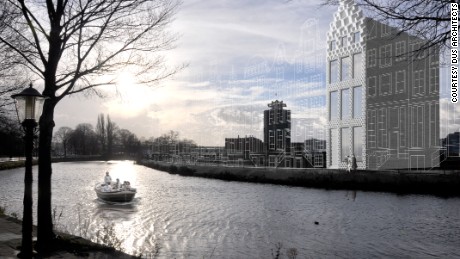 An artists impression of the DUS Architects 3D printed house.