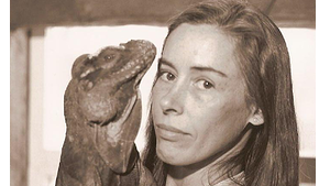 <b>Wendy Townsend</b> and her rhinocerous iguana Sebastian. - 140404164627-wendy-townsend-story-body