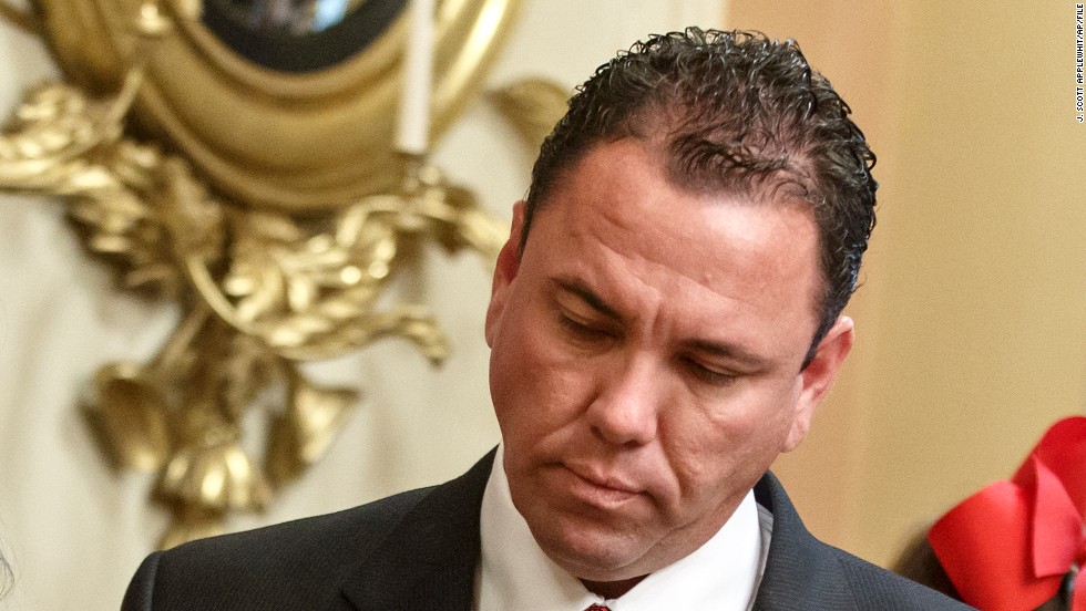 Rep. Vance McAllister, shown here as he awaits to be sworn in to the House last fall, asked for forgiveness from God, his family and his constituents after a newspaper published what it said was surveillance video showing the married Louisiana Republican making out with a female staffer. 