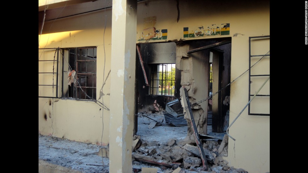 A photo taken on November 6, 2011, shows state police headquarters burned by a series of attacks that targeted police stations, mosques and churches in Damaturu, Nigeria, on November 4, 2011. Attackers left scores injured -- <a href="http://www.cnn.com/2011/11/05/world/africa/nigeria-attacks/index.html">probably more than 100</a> -- in a three-hour rampage, and 63 people died.