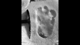 Shipton is also known for discovering and photographing footprints of an unknown animal or person, like this one taken in 1951. Many attributed these to the Yeti, or Abominable Snowman.