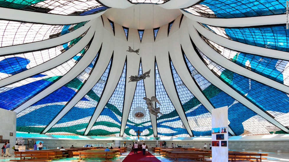 Another marvel by Oscar Niemeyer, the 40-meter-high Cathedral of Brasilia and its suspended angels are bathed with natural light shining through the stained glass. The circular structure has glass ceilings that start at the floor, supported by 16 curved columns. The cathedral can hold up to 4,000 people.&lt;a href=&quot;http://catedral.org.br/&quot; target=&quot;_blank&quot;&gt;&lt;em&gt;&lt;br /&gt;Metropolitan Cathedral of Brasília&lt;em&gt;&lt;/a&gt;&lt;/em&gt;, Esplanada dos Ministérios, lote 12, Brasília; +55 61 3224 4073 &lt;/em&gt;