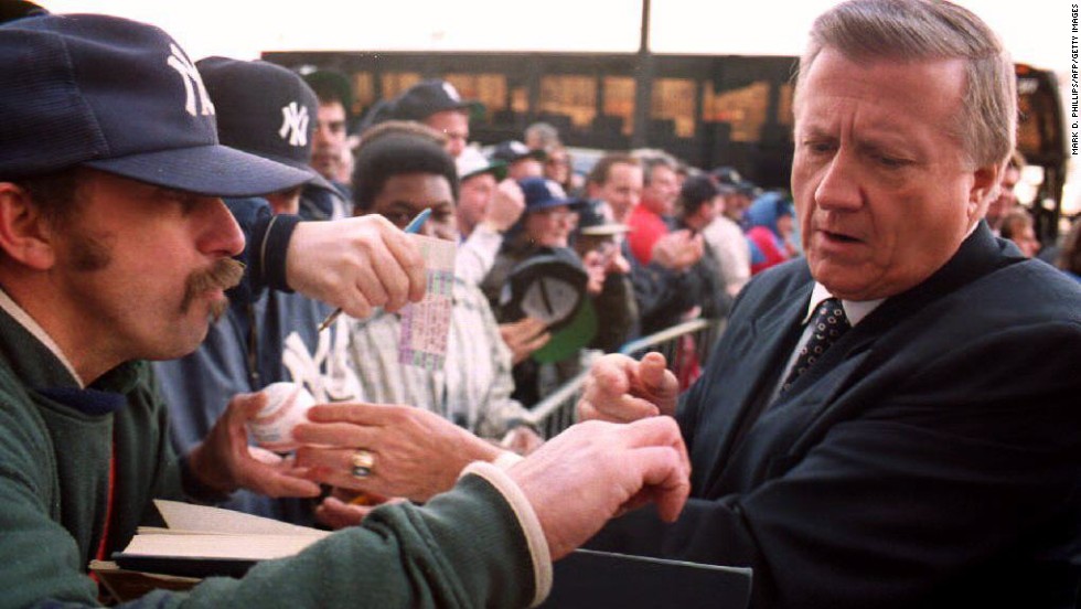 The late New York Yankees owner George Steinbrenner was suspended from baseball for making illegal campaign contributions to Richard Nixon in 1974. He was banned for life in 1990 after paying a gambler $40,000 to get damaging information about a player, <a href="http://www.cnn.com/2010/US/07/13/steinbrenner.obit/" target="_blank">but Major League Baseball reinstated him three years later</a>.
