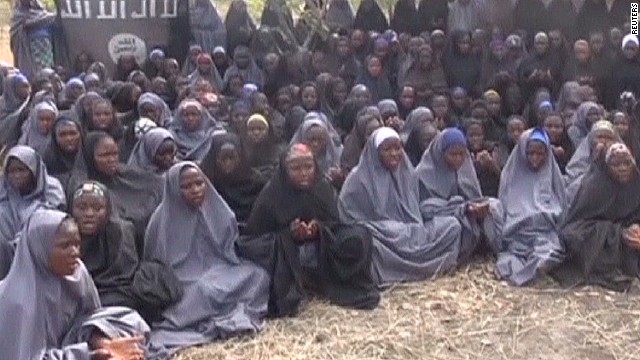 An image of the abducted school girls was released last year.