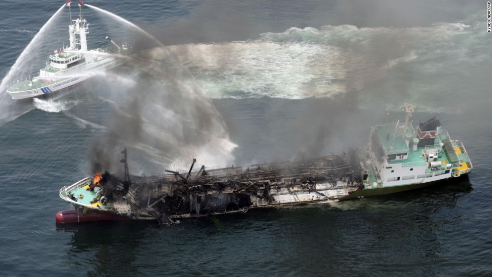 1 Missing After Explosion Sparks Fire On Oil Tanker Off Japan Coast