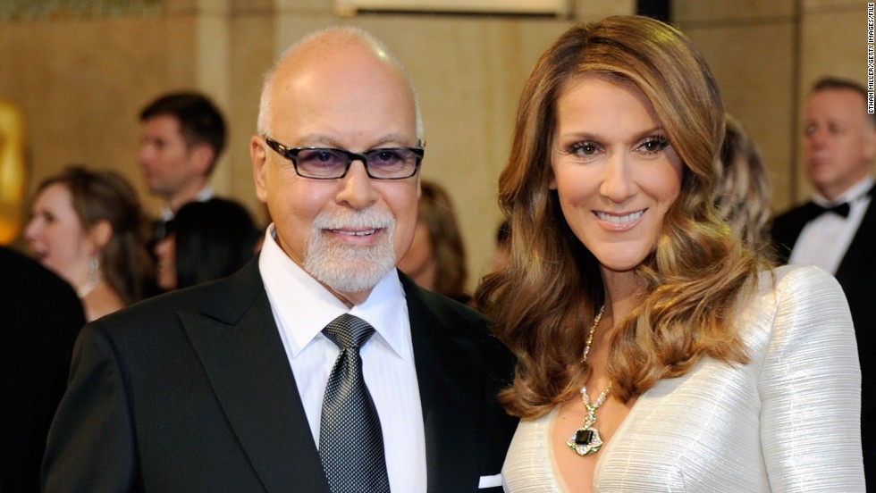 Rene Angelil and Celine Dion at a 2011 event