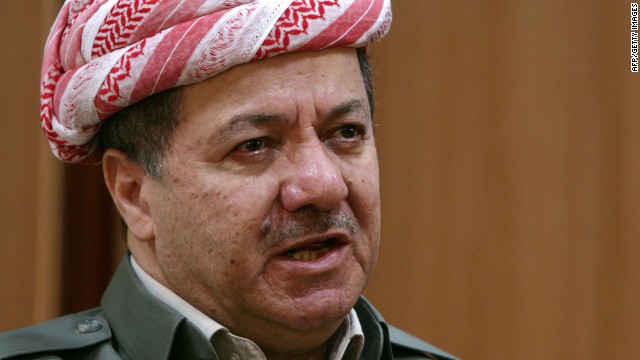 (CNN) Here is a look at the life of Massoud Barzani, the president of the Kurdish Regional Government in Iraq. - 140623200853-aman-massoud-barzani-kurdistan-story-top