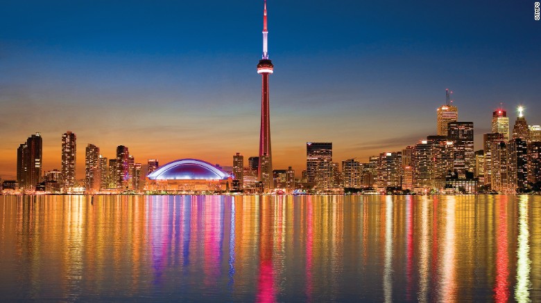 With perhaps Canada&#39;s top skyline -- including the 553-meter-high CN Tower -- Toronto came fourth in the survey. 