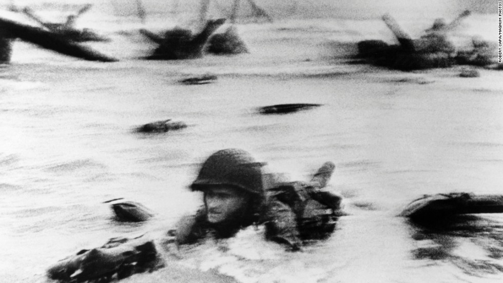 U.S. troops assault Omaha Beach during the invasion of Normandy on June 6, 1944. On D-Day, Allied forces landed on five beaches -- Utah, Omaha, Juno, Gold and Sword -- taking the first step in establishing the Western Front in Europe. The landing included more than 5,000 ships, 11,000 airplanes and 150,000 soldiers. More than 35,000 Allied troops were killed during the Normandy Campaign, which lasted till the end of August 1944.