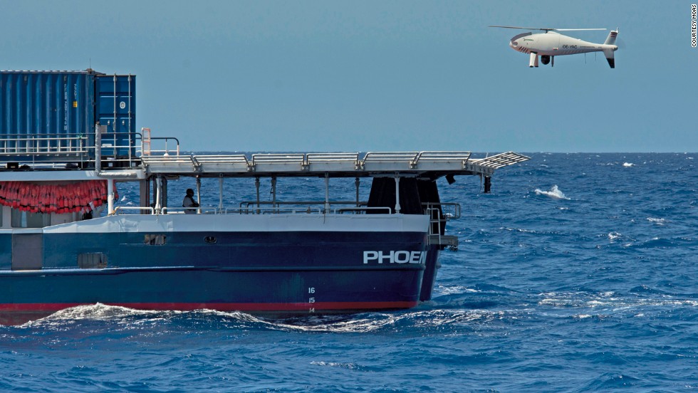 Rescue ship &quot;Phoenix&quot; features two drones to scout out surrounding areas.