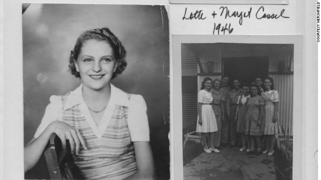 Lotte Cassel (now known as Hershfield) is seen as a teenager in 1946 after surviving both the Nazis and the Japanese occupation of the Philippines.