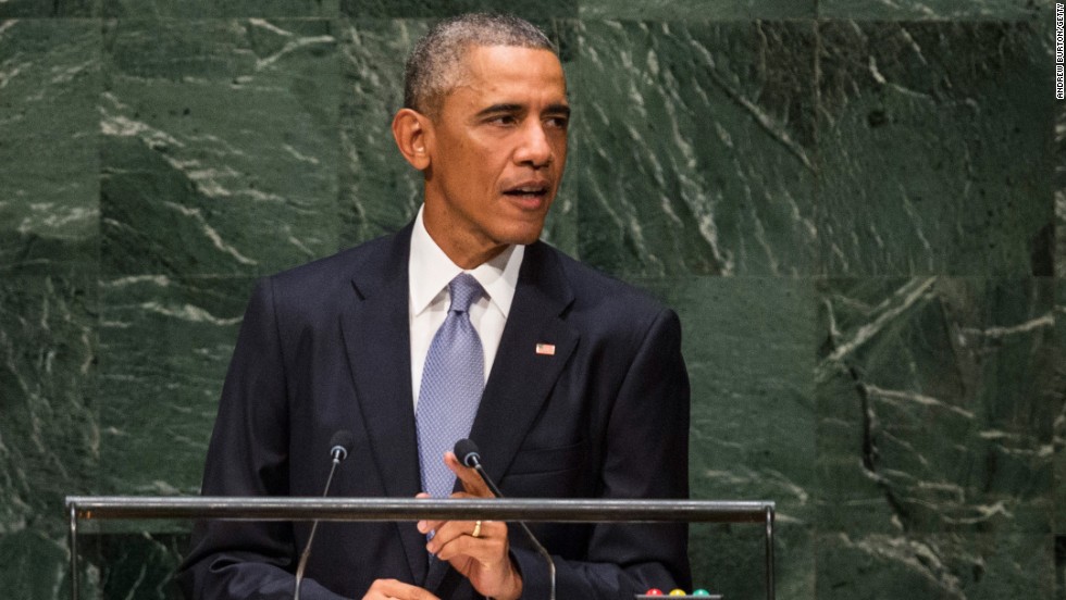  President Barack Obama addressing the United Nations General Assembly in New York last year.