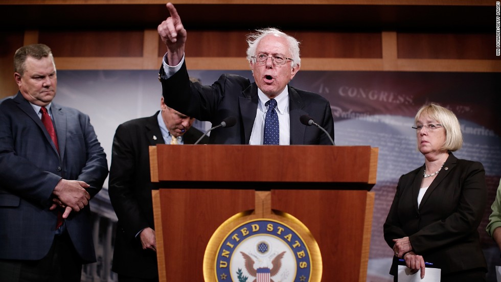 ΗΠΑ γερουσιαστής Bernie Sanders, ένας ανεξάρτητος από το Βερμόντ, που caucuses με τους Δημοκρατικούς, έχει τον έλεγχο των υδάτων για μια προσφορά 2016. Ο & # 39? S ελπίζοντας να προωθήσει μια ατζέντα που επικεντρώνεται στην εισοδηματική ανισότητα, την κλιματική αλλαγή και τη μεταρρύθμιση χρηματοδότησης εκστρατείας. Sanders έχει ήδη ταξιδέψει σε πρώιμο πρωτογενείς κράτη, όπως η Αϊόβα και το Νιου Χαμσάιρ.