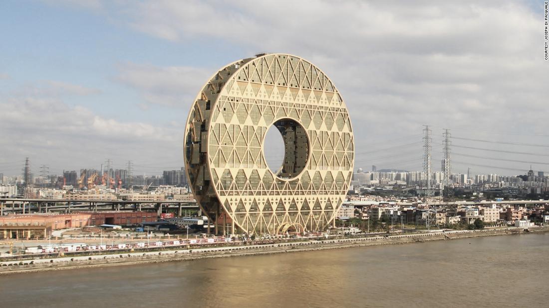 Memorable architectural designs, already built in China, include the Guangzhou Circle, home to the Guangdong Plastic Exchange. According to Italian architecture firm A.M. Progetti, the design is inspired by ancient jade discs.