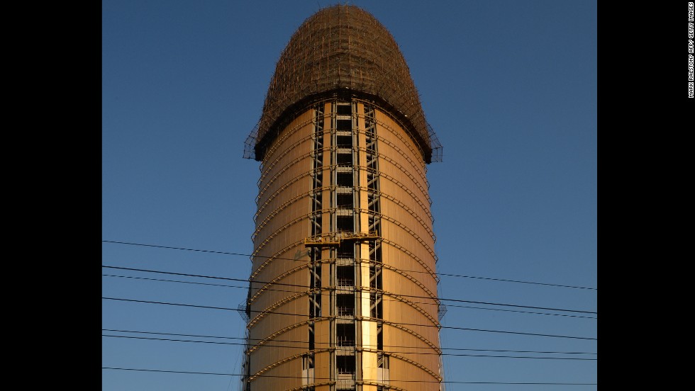 The People&#39;s Daily Headquarters in Beijing was also made fun of by citizens, while mid-construction. A doctored photo of the phallic building superimposed under the CCTV&#39;s &quot;pants&quot; went viral on the Internet before censors clamped down on the chatter in 2013. 