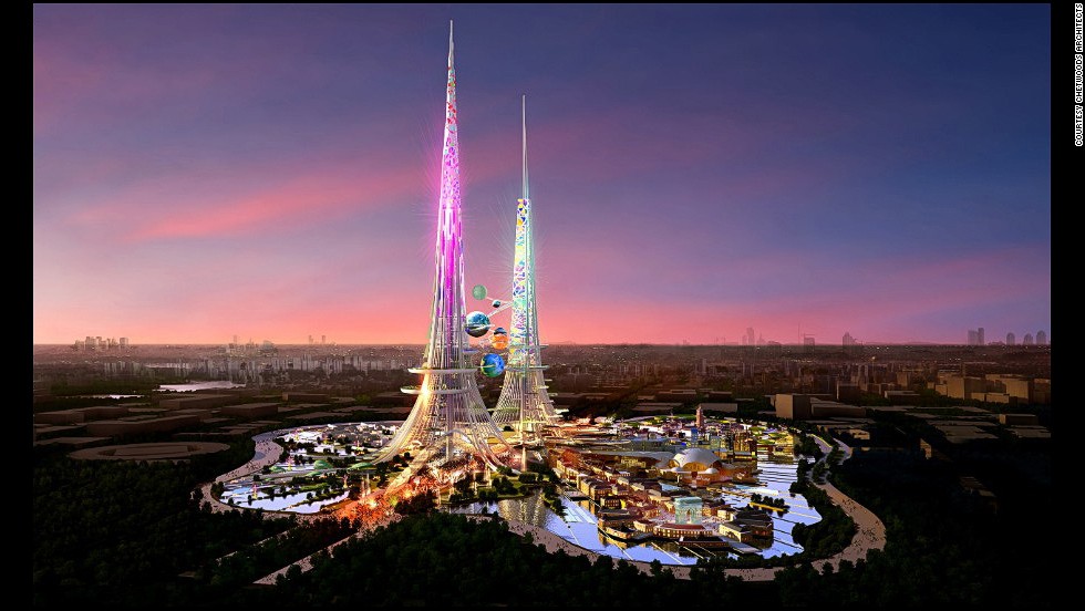 The Phoenix Towers are planned for construction in Wuhan, the capital of Hubei province. The towers will be one kilometer high, and are scheduled for completion by 2017 or 2018. 