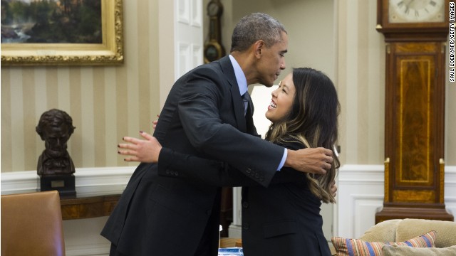 2014: Nurse beats Ebola, gets hug from Obama 