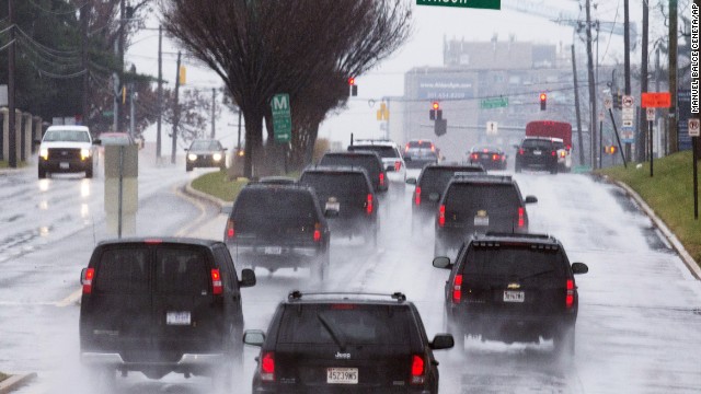 The President traveled via motorcade to Walter Reed National Military 