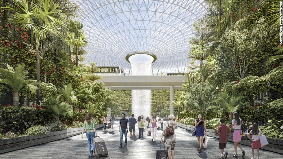 Four different gateway gardens will feature unique landscape elements. The north, east and west gateway gardens will lead to terminals 1, 2 and 3 respectively.