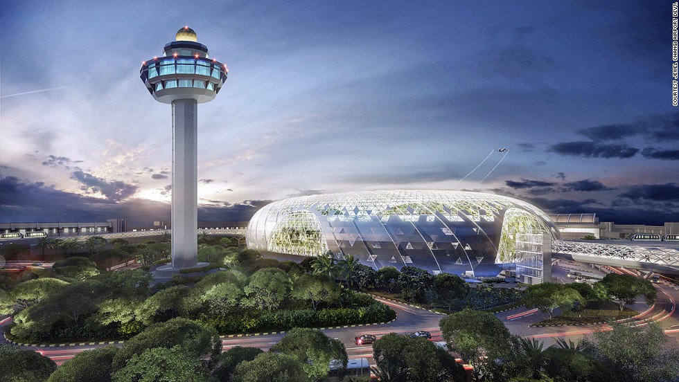 Singapore&#39;s Jewel Changi airport will have five stories of retail, gardens and restaurants, and a hotel with a five-story parking lot underground.