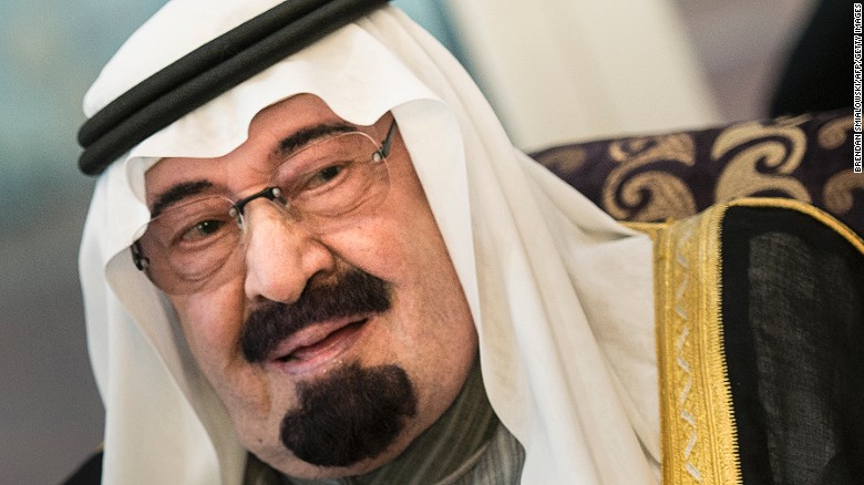 Saudi Arabia&#39;s King Abdullah bin Abdulaziz al-Saud waits before a meeting with the US Secretary of State at his desert encampment on January 5, 2014 in Rawdat al-Khuraim. US Secretary of State John Kerry rejected Israeli and Palestinian claims the US was biased as he made a whistlestop tour of allies Jordan and Saudi Arabia to woo support for his peace plan. AFP PHOTO/POOL/BRENDAN SMIALOWSKI (Photo credit should read BRENDAN SMIALOWSKI/AFP/Getty Images)