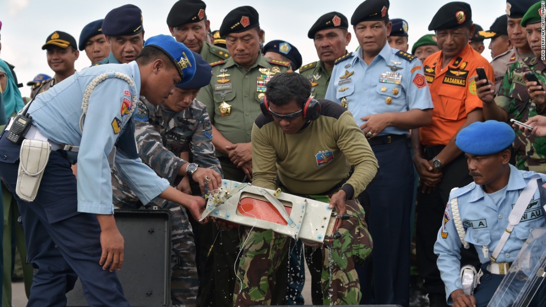 A flight data recorder was retrieved from the Java Sea on Monday, January 12. 