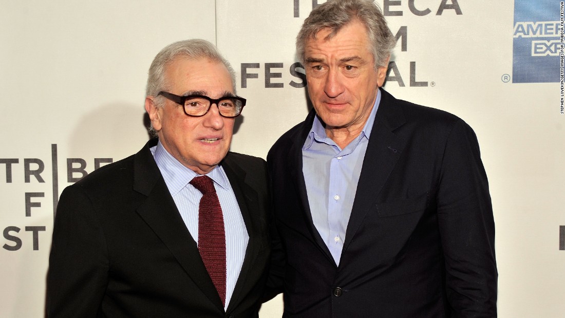 Frequent collaborators Martin Scorsese (L) and Robert De Niro (R), seen here at the 2013 Tribeca Film Festival, have worked together again on a short film promoting a Macanese casino. 