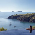 Delamore Lodge (Waiheke Island, New Zealand), Delamore Lodge's heated infinity pool has stunning views overlooking Owhaneke Bay.