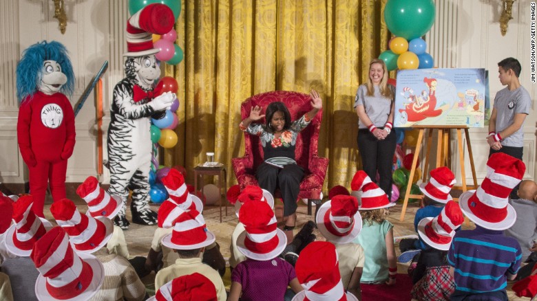 Characters created by Geisel and &quot;Oh, The Places You'll Go!&quot; have led to companion books and new editions. First lady Michelle Obama reads a Dr. Seuss-inspired work &quot;Oh, the Things You Can Do That Are Good For You&quot; by Tish Rabe, to students visiting the White House in January 2015.      