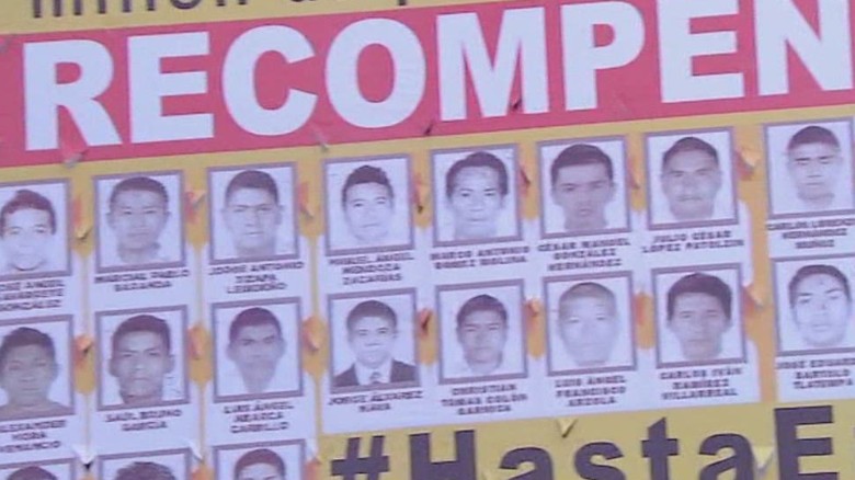 January 2015: Mexico declares missing students murdered