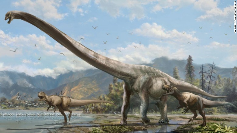 Desentierran un increíble 'dragón' dinosaurio de 15 metros en China