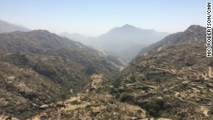 The mountains on the Saudi-Yemeni border are beautiful -- but difficult to patrol.