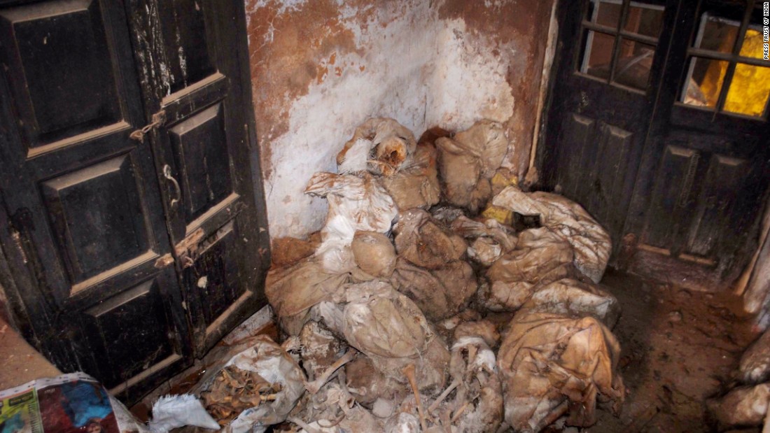 An image of body parts found in a locked room at a police station in Uttar Pradesh. 