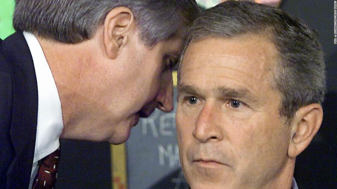 President Bush suffered a false memory of what he saw on television the day of the September 11, 2001, attacks.  Bush recalled more than once how he saw the first plane hit the north tower of the World Trade Center before he entered a classroom in Florida, but footage of the first plane strike wasn&#39;t available at that time.