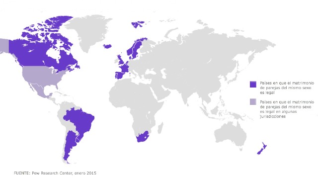 ¿En qué países del mundo es legal el matrimonio de parejas del mismo sexo?