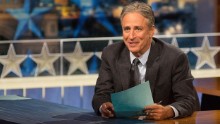 AUSTIN, TX - OCTOBER 28:  Host Jon Stewart at &quot;The Daily Show with Jon Stewart&quot; covers the Midterm elections in Austin with &quot;Democalypse 2014: South By South Mess&quot; at ZACH Theatre on October 28, 2014 in Austin, Texas.  (Photo by Rick Kern/Getty Images for Comedy Central)