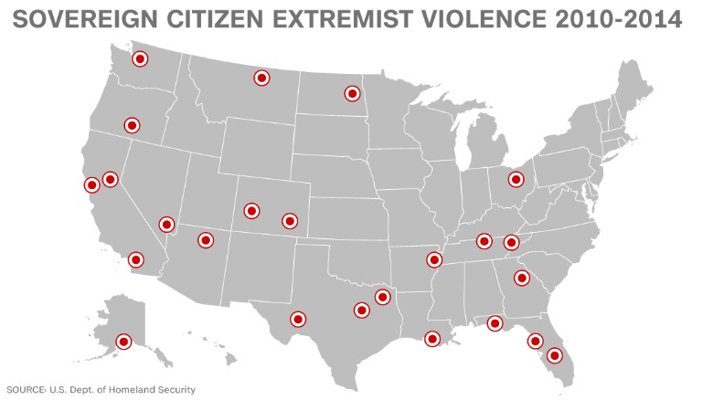 DHS has documented examples of violence by sovereign citizen extremists since 2010. They range from incidents that occurred in the home and at traffic stops to attacks on government buildings.