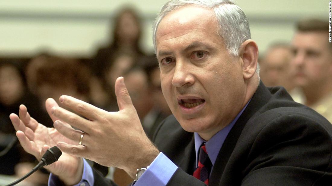 Netanyahu testifies before the U.S. House Government Reform Committee on September 20, 2001. The committee was conducting hearings on terrorism following the September 11 attacks.
